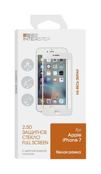 

Защитное стекло InterStep для Apple iPhone 7 White, IS-TG-IPHO7FSWH-000B202