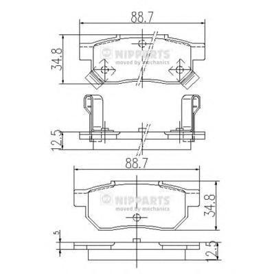 

Тормозные колодки дисковые Nipparts J3614004