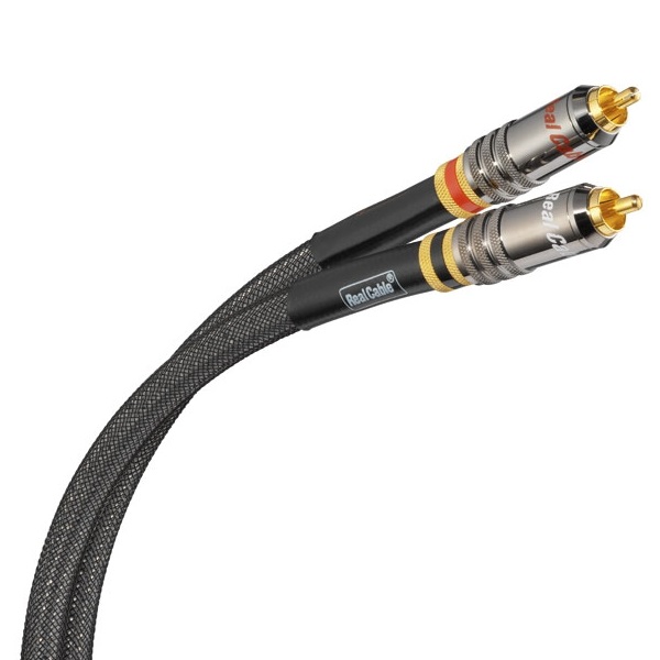 Кабель Real Cable CA 1801 2RCA - 2RCA 1м Grey