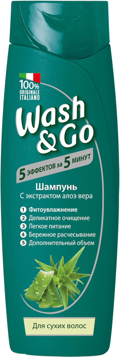 

Шампунь Wash&Go для сухих волос с экстрактом алоэ вера 400мл