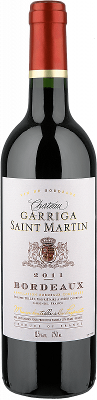 

Вино Chateau Garriga St Martin Bordeaux AOC