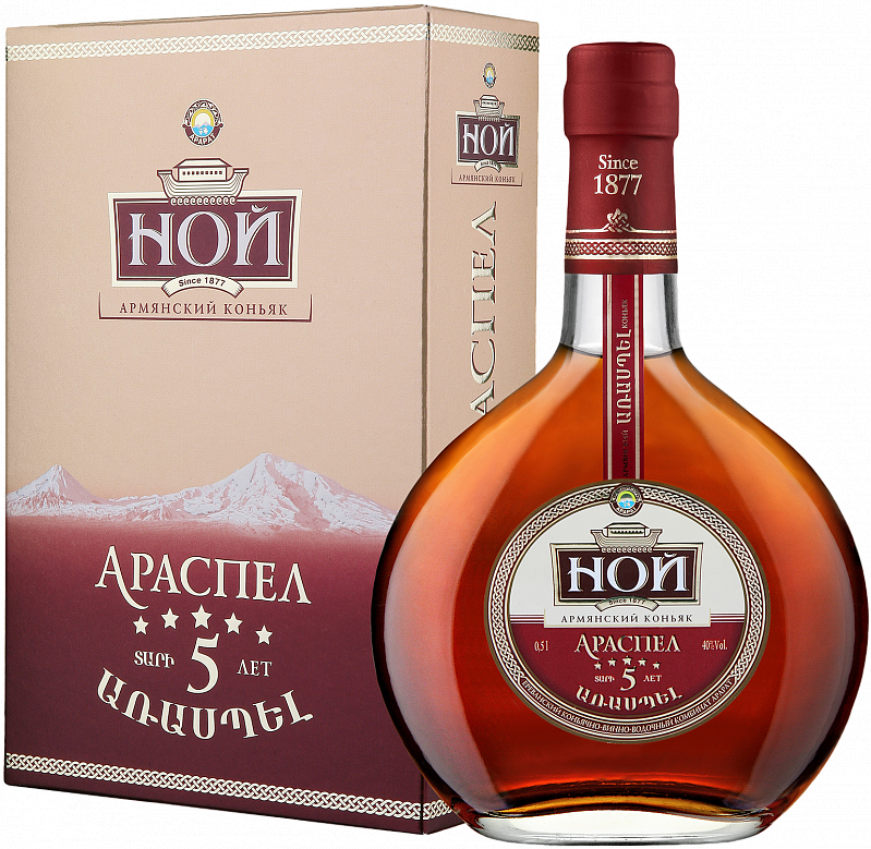 фото Коньяк ной, араспел, 5 лет, 40 %, 500 мл, gift box