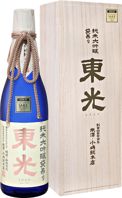 

Саке Kojima Sohonten, Junmai Daiginjo Drip (gift box), 16 %, 720 мл