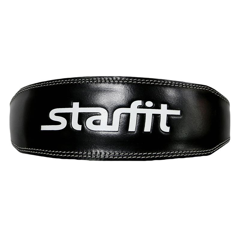 фото Пояс атлетический su-302, 4 дюйма, кожа, черный (l) starfit