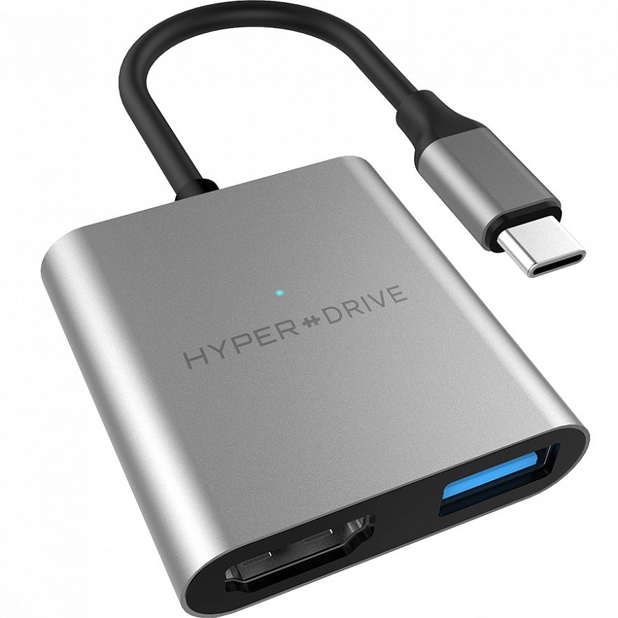 Адаптер HyperDrive 4K HDMI 3-in-1 USB-C Hub Grey