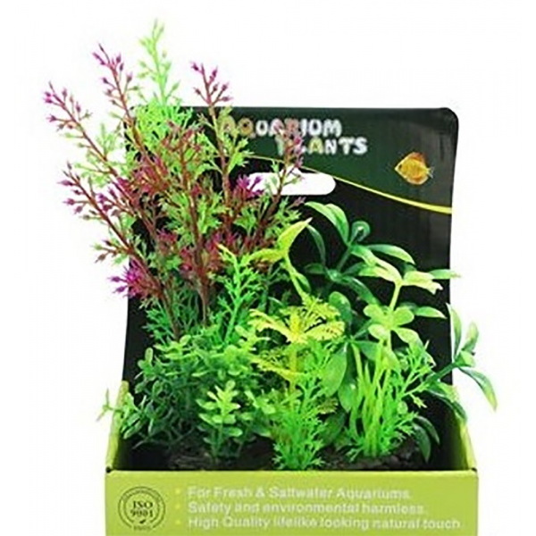 фото Искусственное растение для аквариума fauna international композиция №57 15 см, пластик