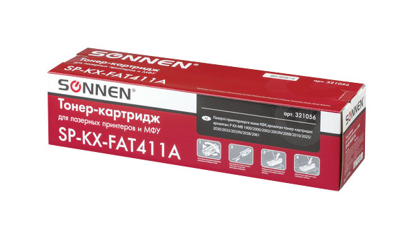 фото Картридж для лазерного принтера sonnen kx-fat411a, черный