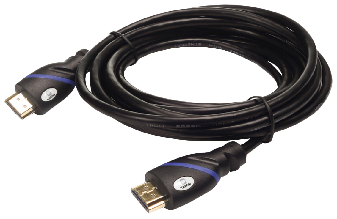 фото Кабель harper hdmi - hdmi, 1м black (dchm-371)