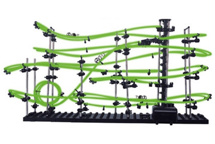 Динамический конструктор Космические горки, светящиеся рельсы, уровень 3 SpaceRail 231-3G