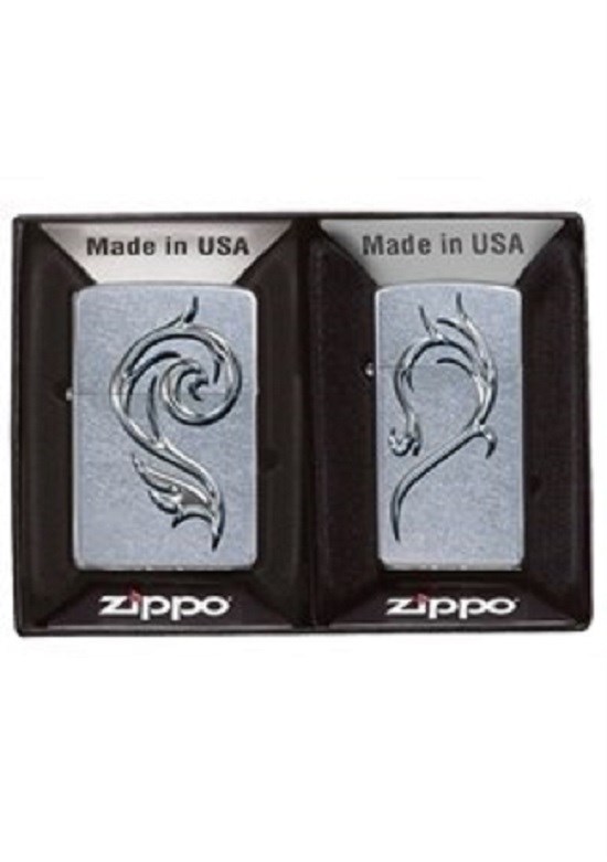

Бензиновая зажигалка Zippo Intertwining Gift Set High Polish Chrome, Intertwining Gift Set