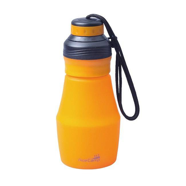 фото Бутылка ace camp collapsible silicone bottle 600 мл orange