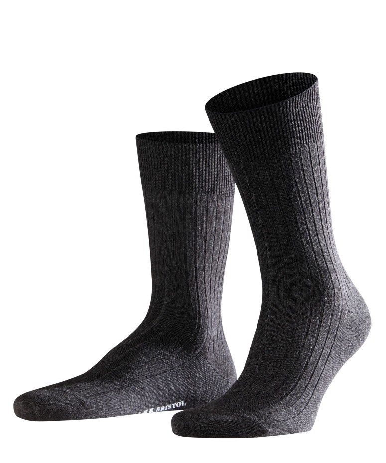 

Носки мужские FALKE Bristol Pure SO серые 41-42, Bristol Pure SO