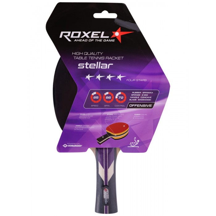 Ракетка для настольного тенниса Roxel Stellar, коническая ручка, 4 звезды