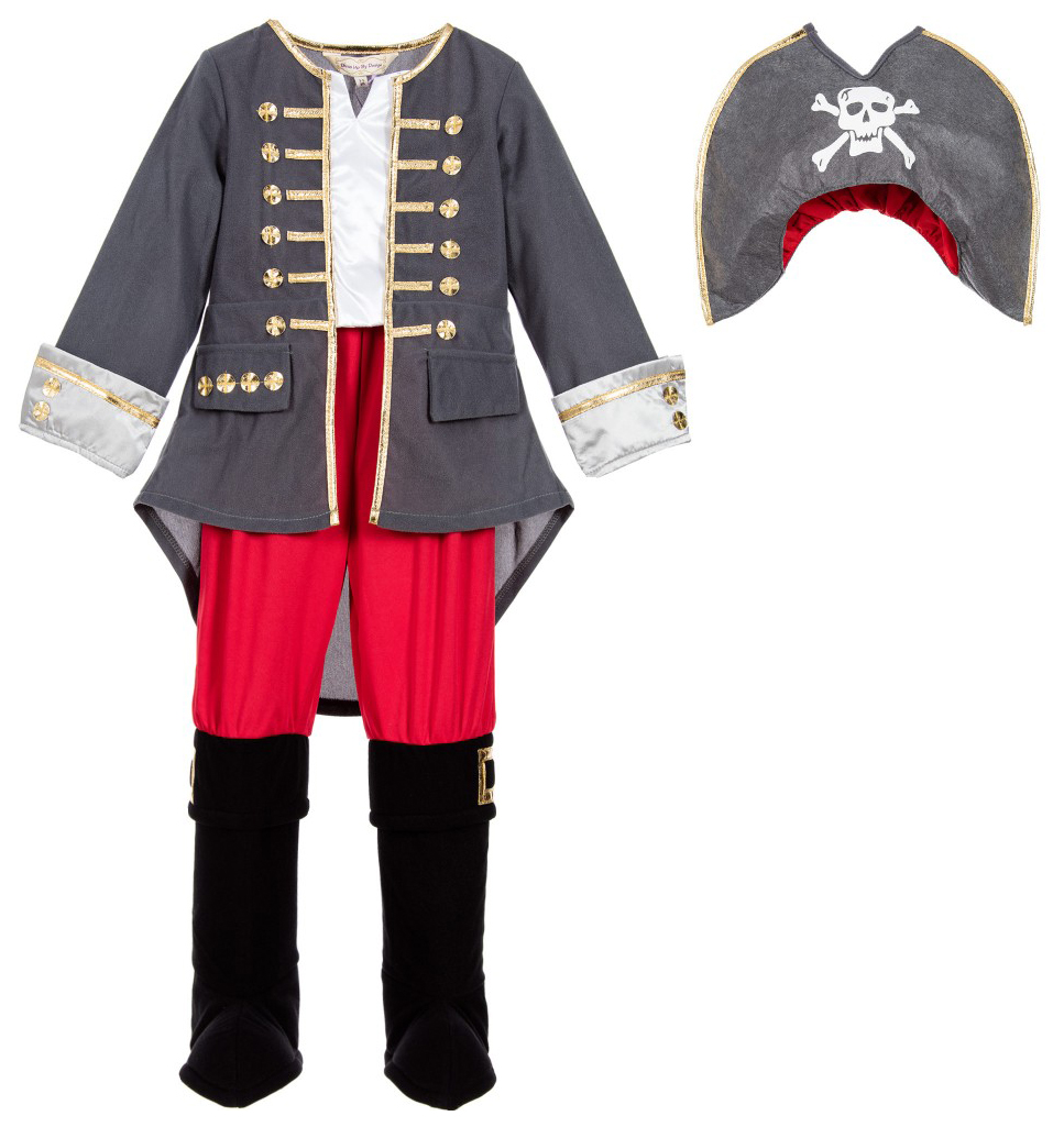 фото Карнавальный костюм travis designs капитан, цв. красный; серый р.98