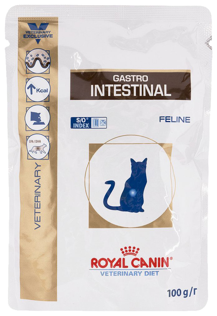 

Влажный корм для кошек ROYAL CANIN Vet Diet Gastro Intestinal, свинина, 12шт по 100г, Veterinary Care Nutrition Gastro Intestinal