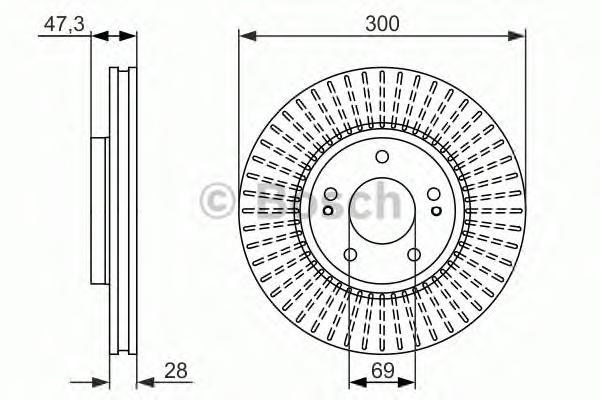 

Тормозной диск BOSCH 0986479595