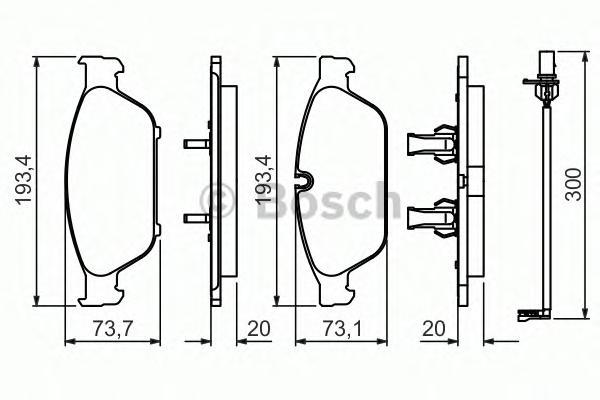 

Комплект тормозных колодок BOSCH 0986494447