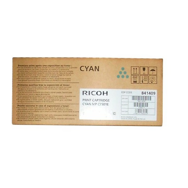 

Картридж для лазерного принтера Ricoh MP C7501E, голубой, оригинал, 841409