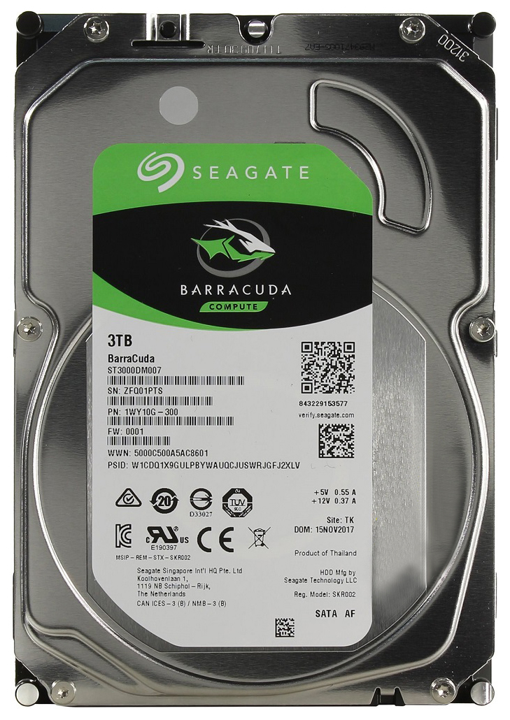 фото Внутренний жесткий диск seagate barracuda 3tb (st3000dm007)