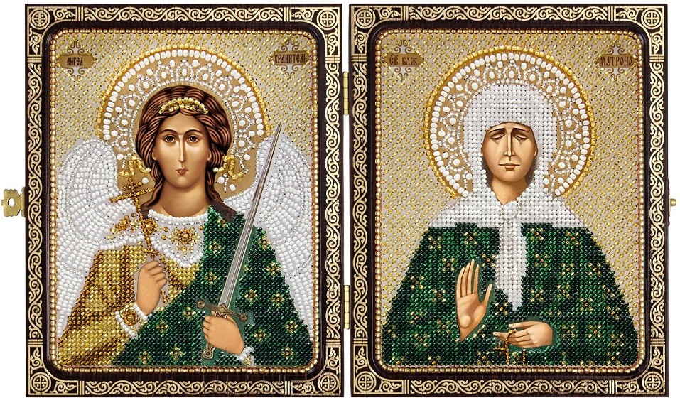 

Вышивка бисером Нова Слобода СЕ7202 Св.Прав. старица Матрона Московская и Ангел Хранитель