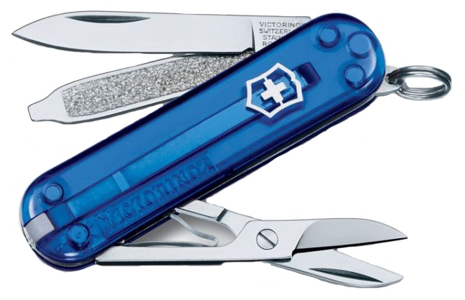 

Мультитул-брелок Victorinox Classic 0.6223.T2 58 мм синий, 7 функций, Classic