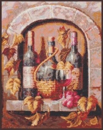 фото Набор для вышивания палитра 04.004 натюрморт с вином 26х32 см