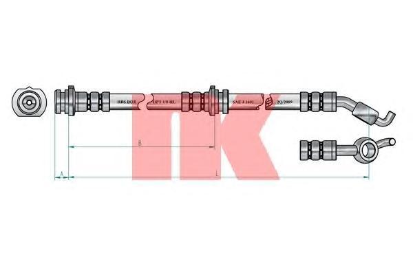 фото Шланг тормозной системы nk 8522113