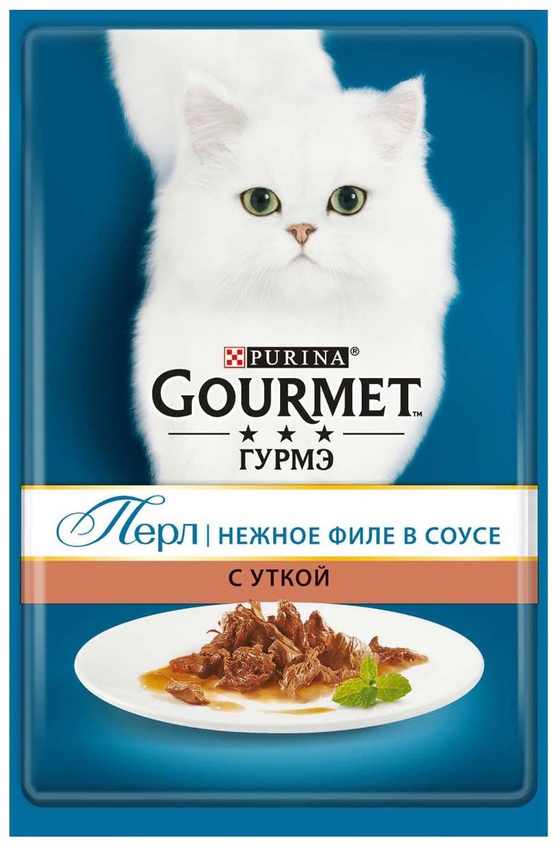 фото Влажный корм для кошек gourmet perle, утка, 24шт, 85г