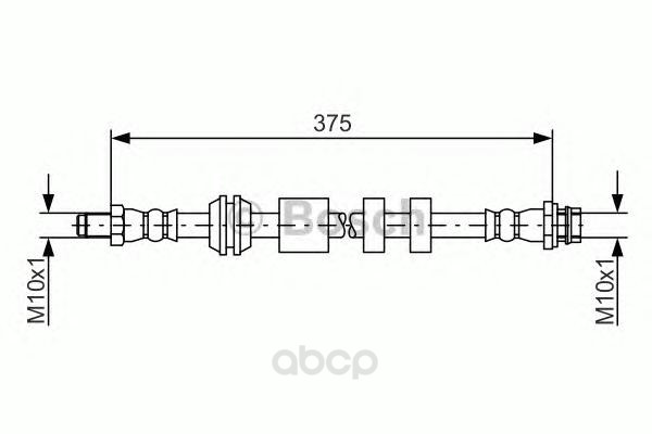 фото Шланг тормозной системы bosch 1987481563 передний