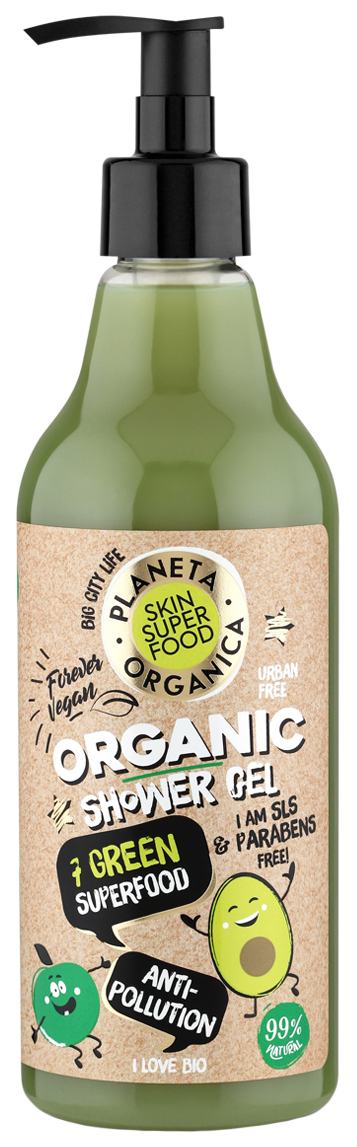 Гель для душа Planeta Organica Skin Super Food Anti-Pollution 500 мл clinique очищающее и отшелушивающее желе 2 в 1 anti pollution