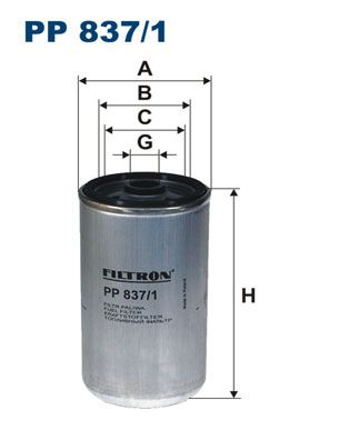 фото Фильтр топливный filtron pp837/1