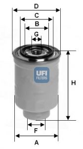 фото Фильтр топливный ufi 24.375.00