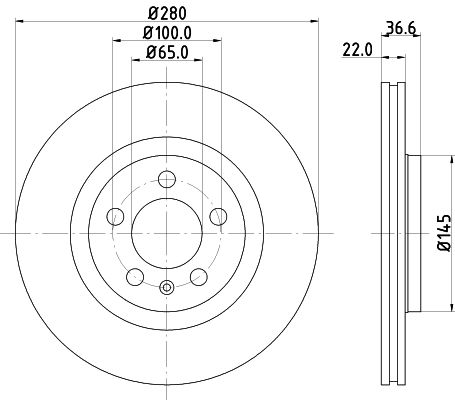 фото Тормозной диск hella pagid 8dd 355 105-381