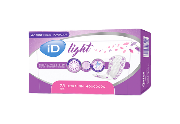 Купить Урологические прокладки iD Light Ultra Mini 28 шт., М (46-48)