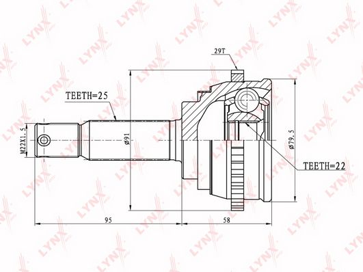 

Шрус LYNXauto CO-3604A