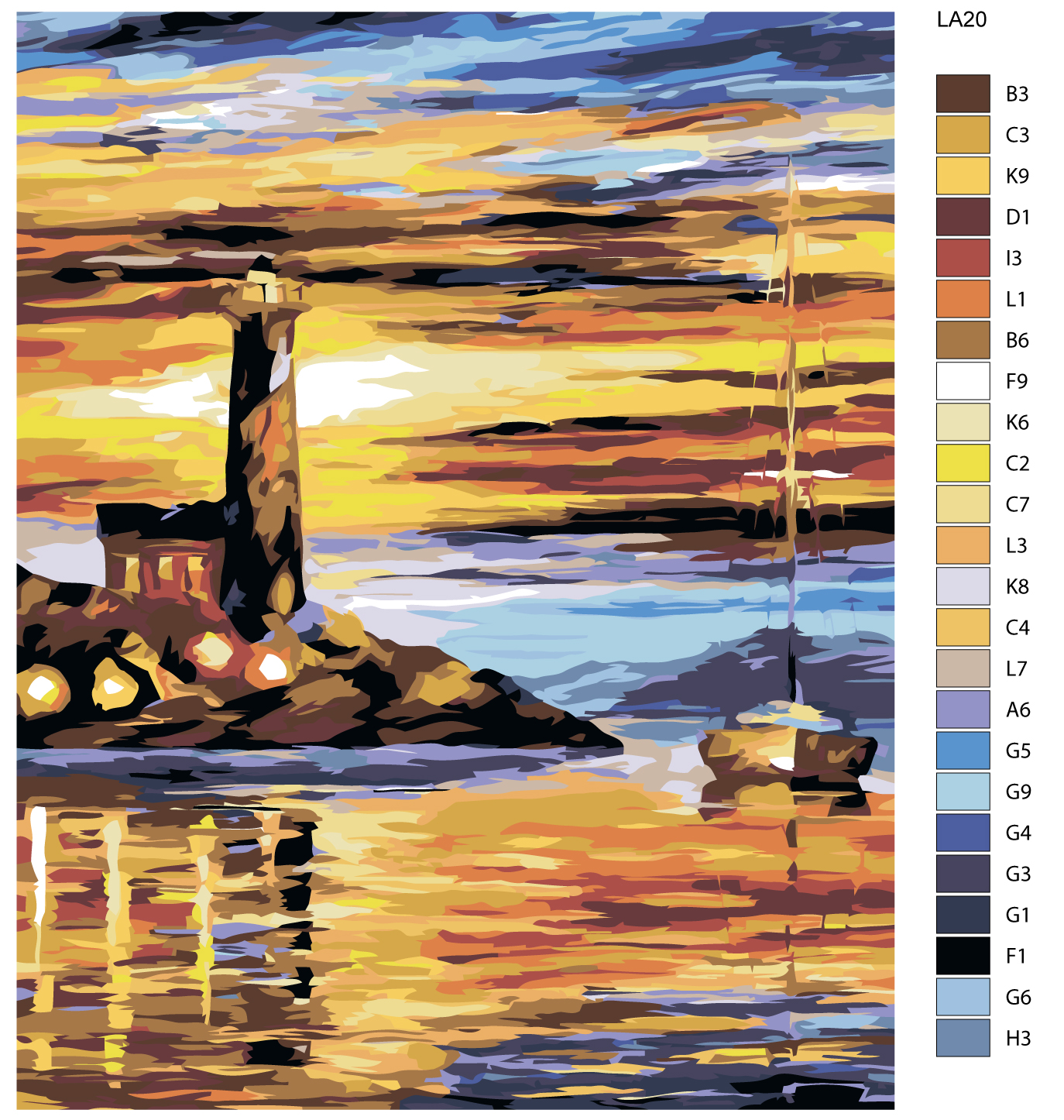 

Картина по номерам, 40 x 50, LA20, LA20