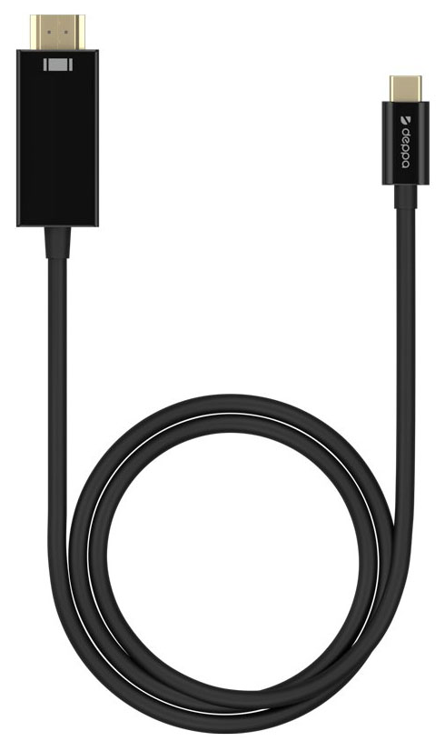 фото Дата-кабель deppa hdmi/type-c 1,8м black