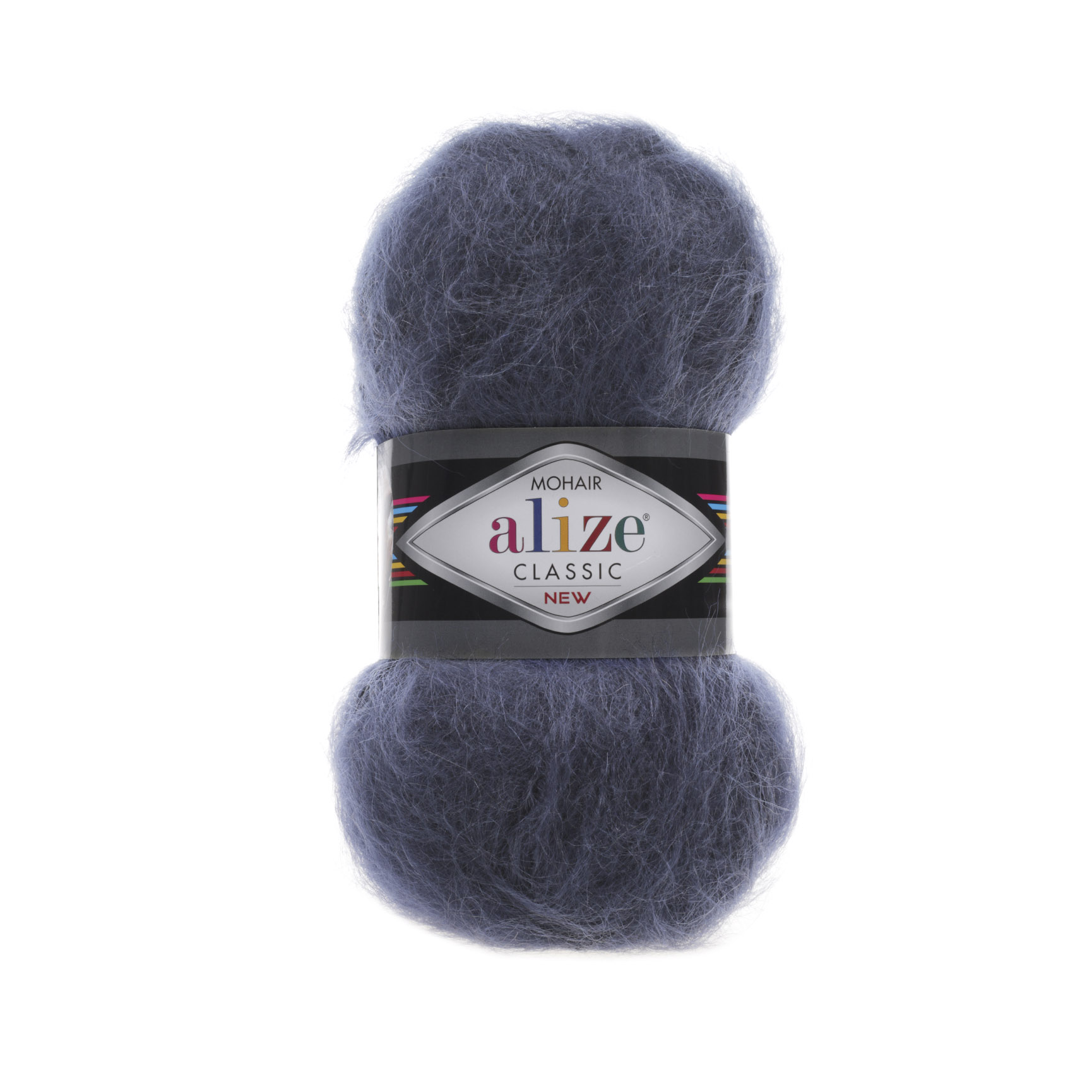 фото Пряжа alize "mohair classic new", 100г, 200м (мохер) (411 джинс меланж), 5 мотков