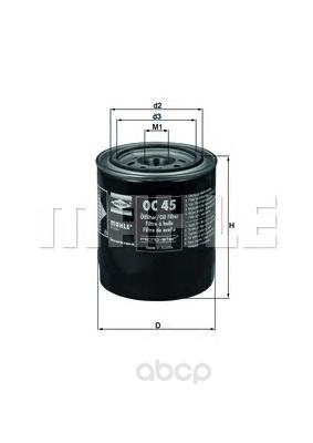 

Фильтр масляный двигателя Mahle OC45