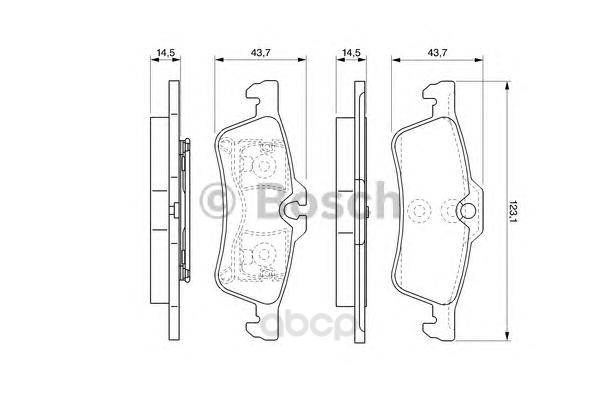 

Тормозные колодки дисковые BOSCH 0986494130