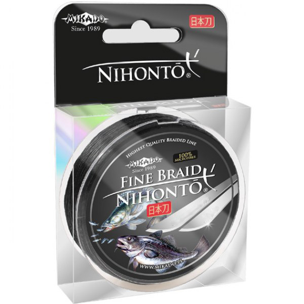 фото Леска плетеная mikado nihonto fine 0,35 мм, 150 м, 33,4 кг black