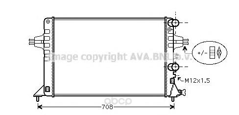 

Pадиатор системы охлаждения мкпп Opel Astra G 02-07, Zafira A 03-05 Ava OLA2444