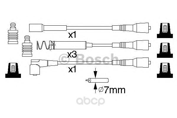 Провода высоковольтные комплект BOSCH 0986356801