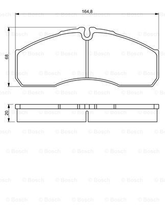 

Комплект тормозных дисковых колодок BOSCH 0 986 494 266