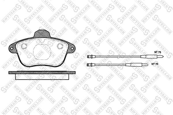 

Тормозные колодки Stellox дисковые 412004BSX