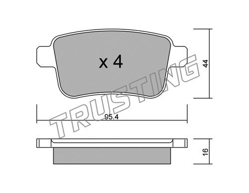 

Тормозные колодки TRUSTING дисковые 8300