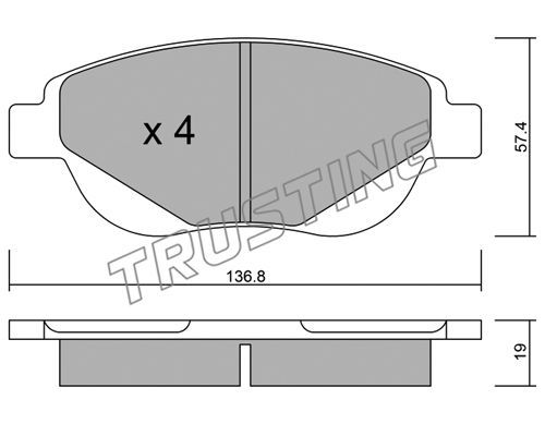 

Тормозные колодки TRUSTING дисковые 9640