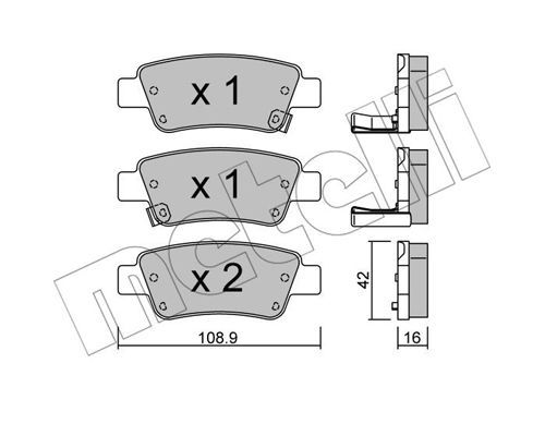 фото Комплект тормозных дисковых колодок metelli 22-0790-0