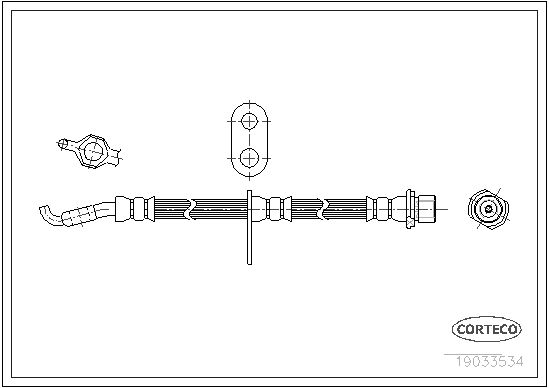фото Шланг тормозной системы corteco 19033534