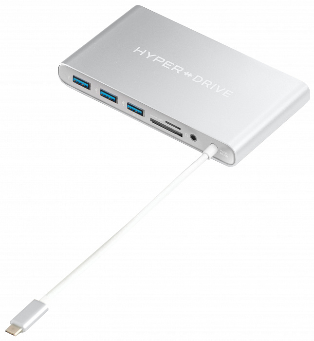 фото Usb-концентратор hyperdrive ultimate usb-c gn30b (silver)